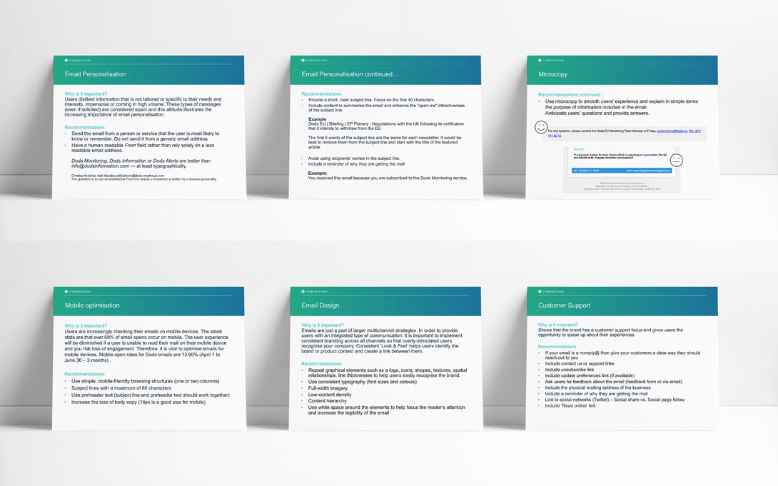 Dods Monitoring emails UX evaluation and recommendations